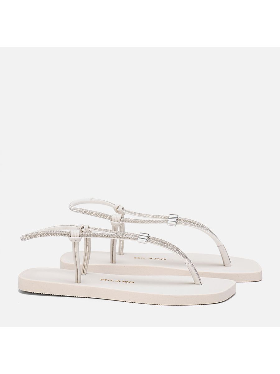 Rasteiras-flats Feminino Milano Off White 13932
