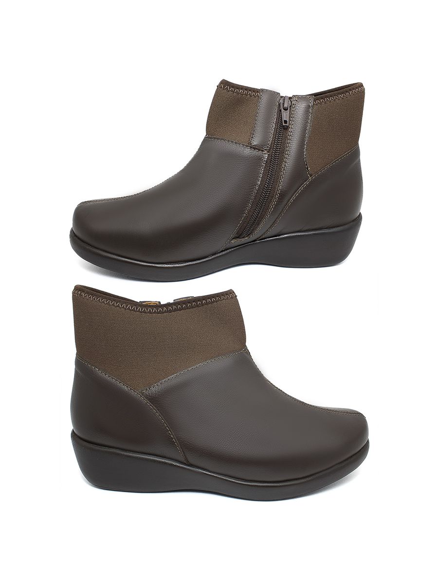 BOTA ANATÔMICA EM COURO LEGÍTIMO DOCTOR PÉ - 19381 CAFÉ/CAFÉ