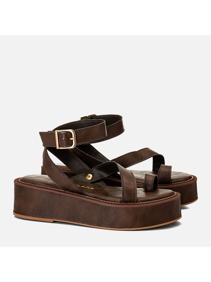 Plataforma Feminino Milano Marrom 14186