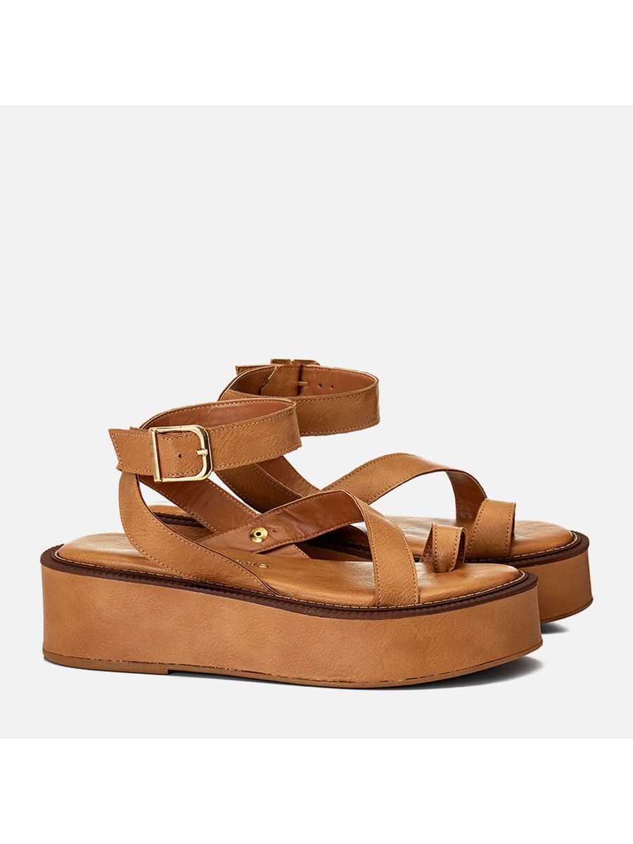 Plataforma Feminino Milano Palha 14186