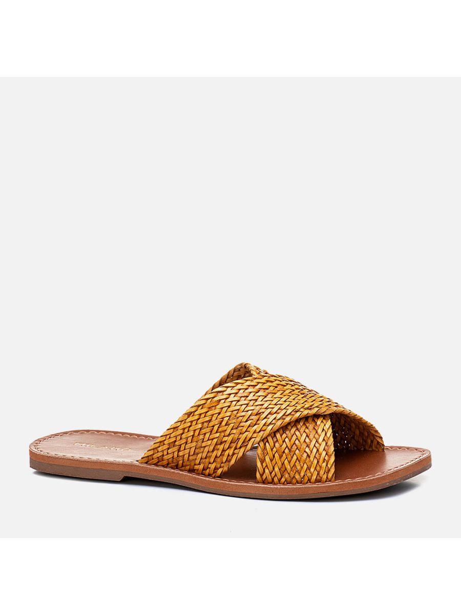 Rasteiras-flats Feminino Milano Amarelo 13173