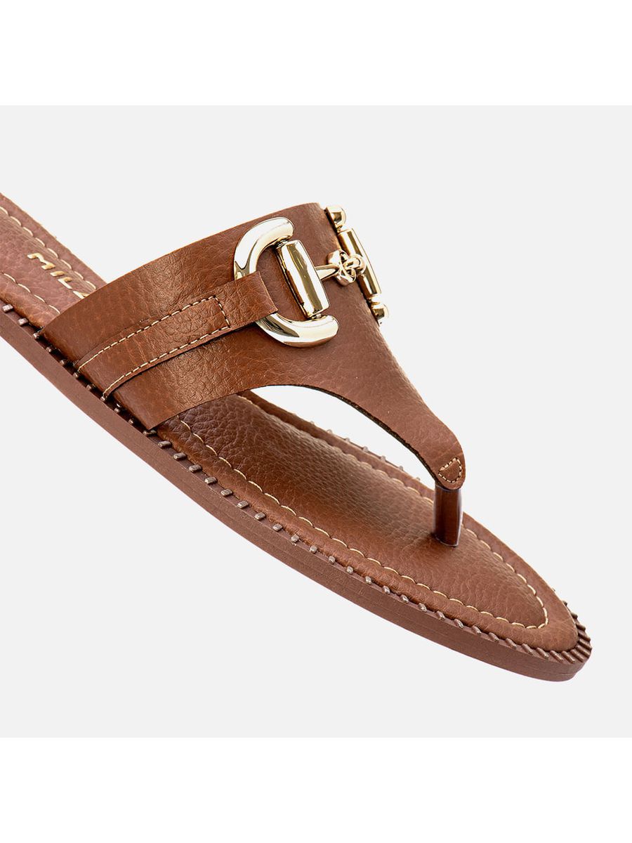 Rasteiras-flats Feminino Milano Caramelo 13701