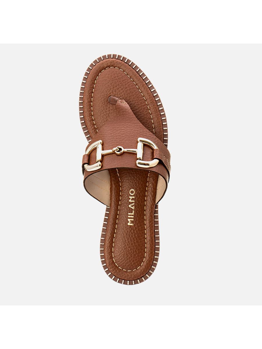 Rasteiras-flats Feminino Milano Caramelo 13701