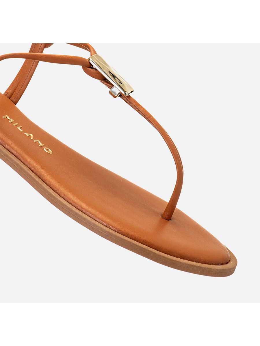 Rasteiras-flats Feminino Milano Caramelo 14218