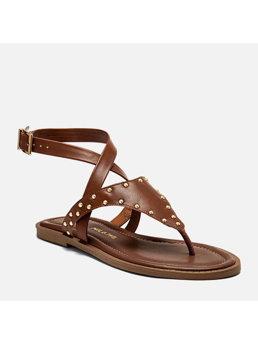 Rasteiras-flats Feminino Milano Marrom 14221