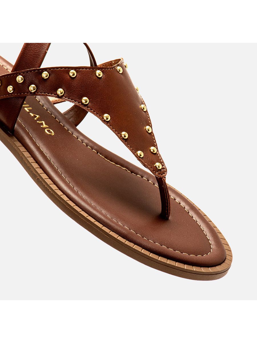 Rasteiras-flats Feminino Milano Marrom 14221