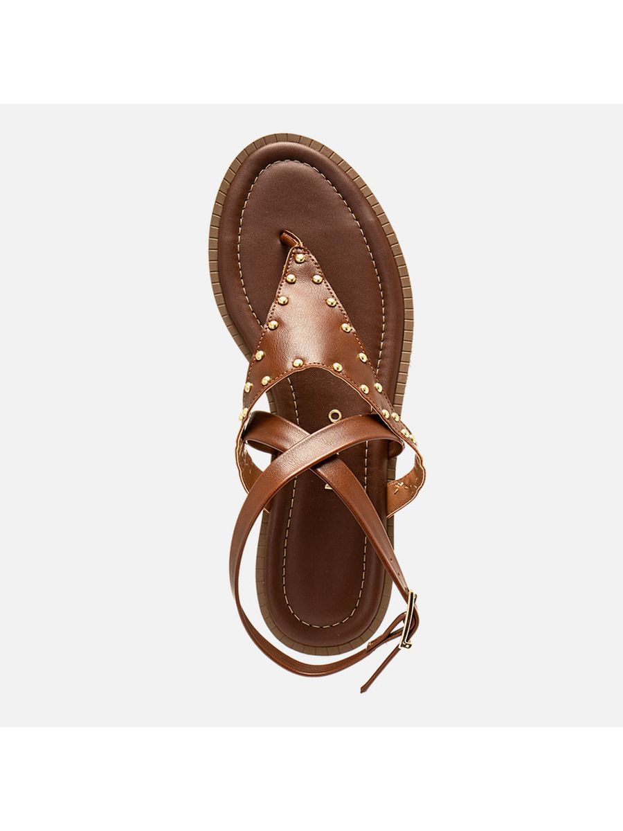 Rasteiras-flats Feminino Milano Marrom 14221