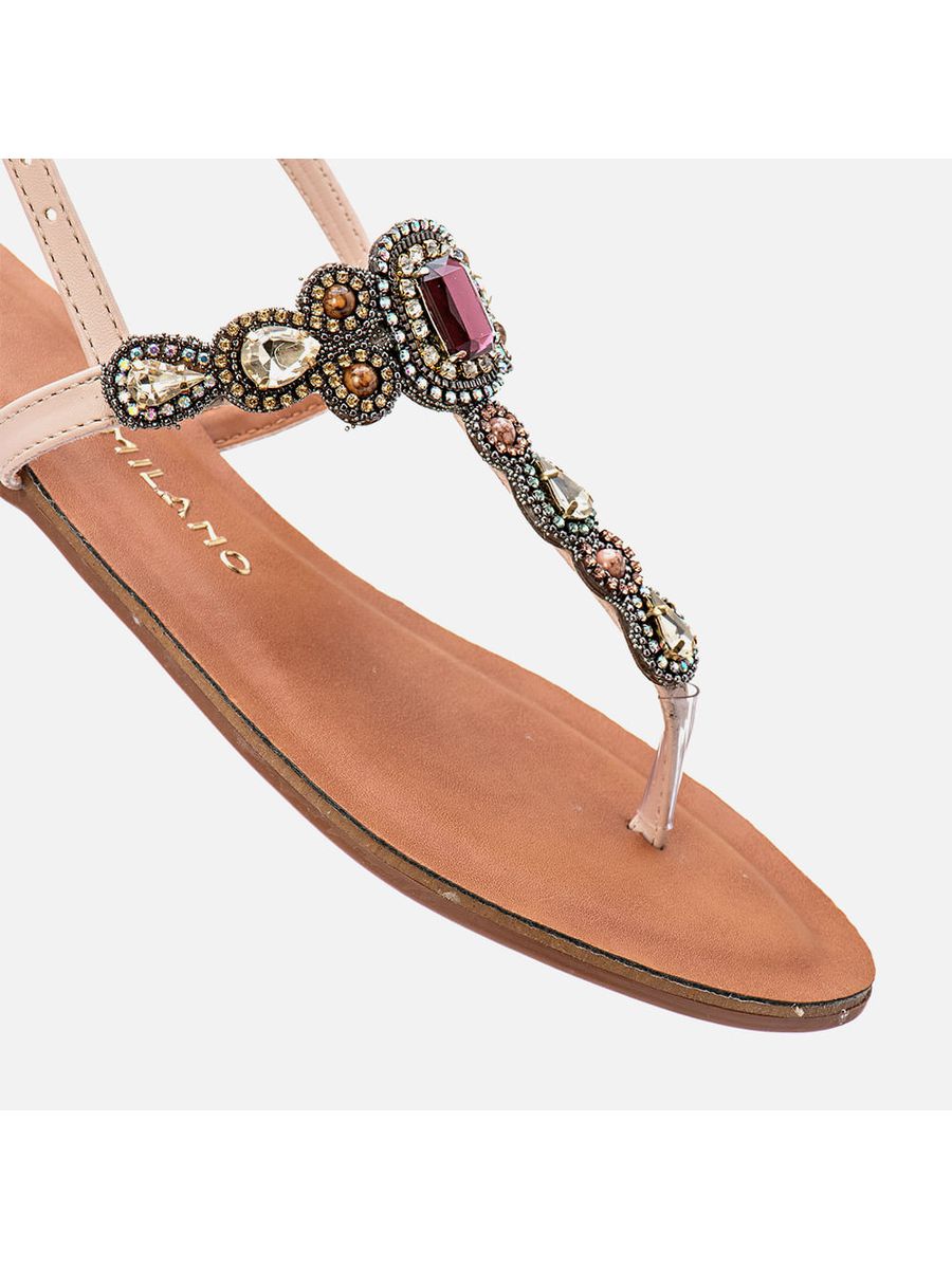 Rasteiras-flats Feminino Milano Natural 13912