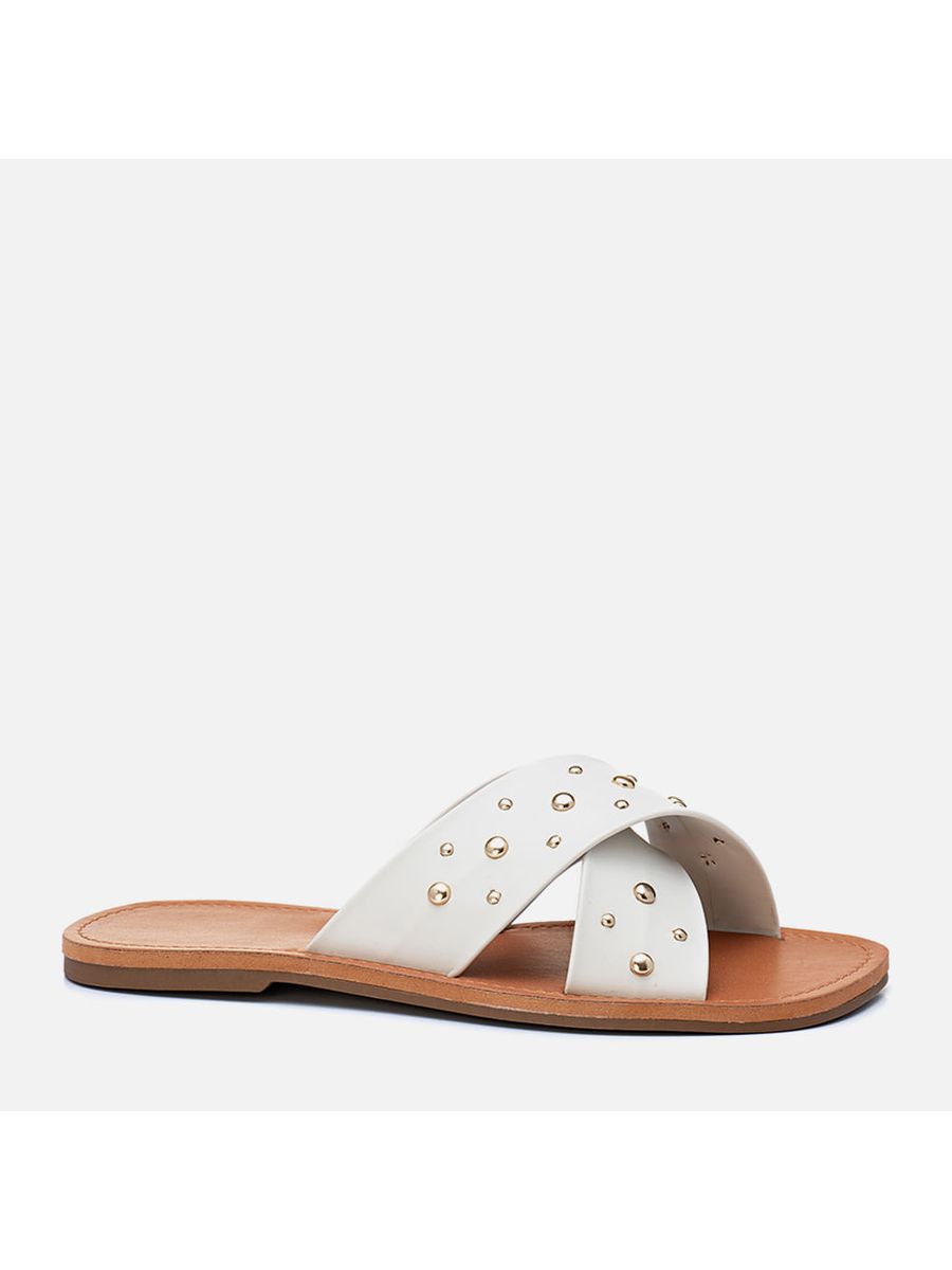 Rasteiras-flats Feminino Milano Off White 13420