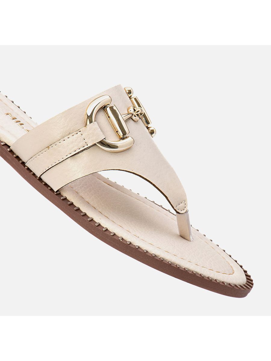 Rasteiras-flats Feminino Milano Off White 13701