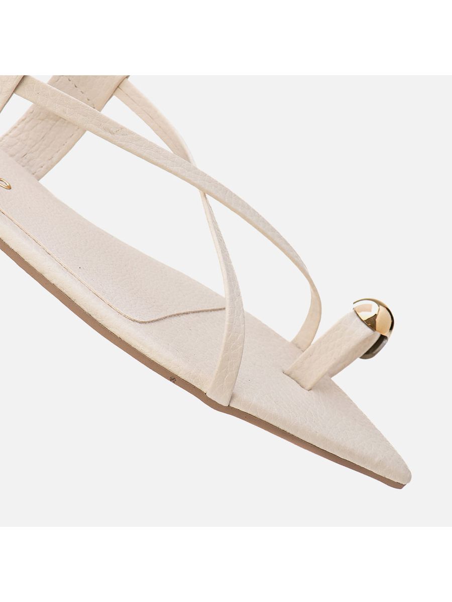 Rasteiras-flats Feminino Milano Off White 13704