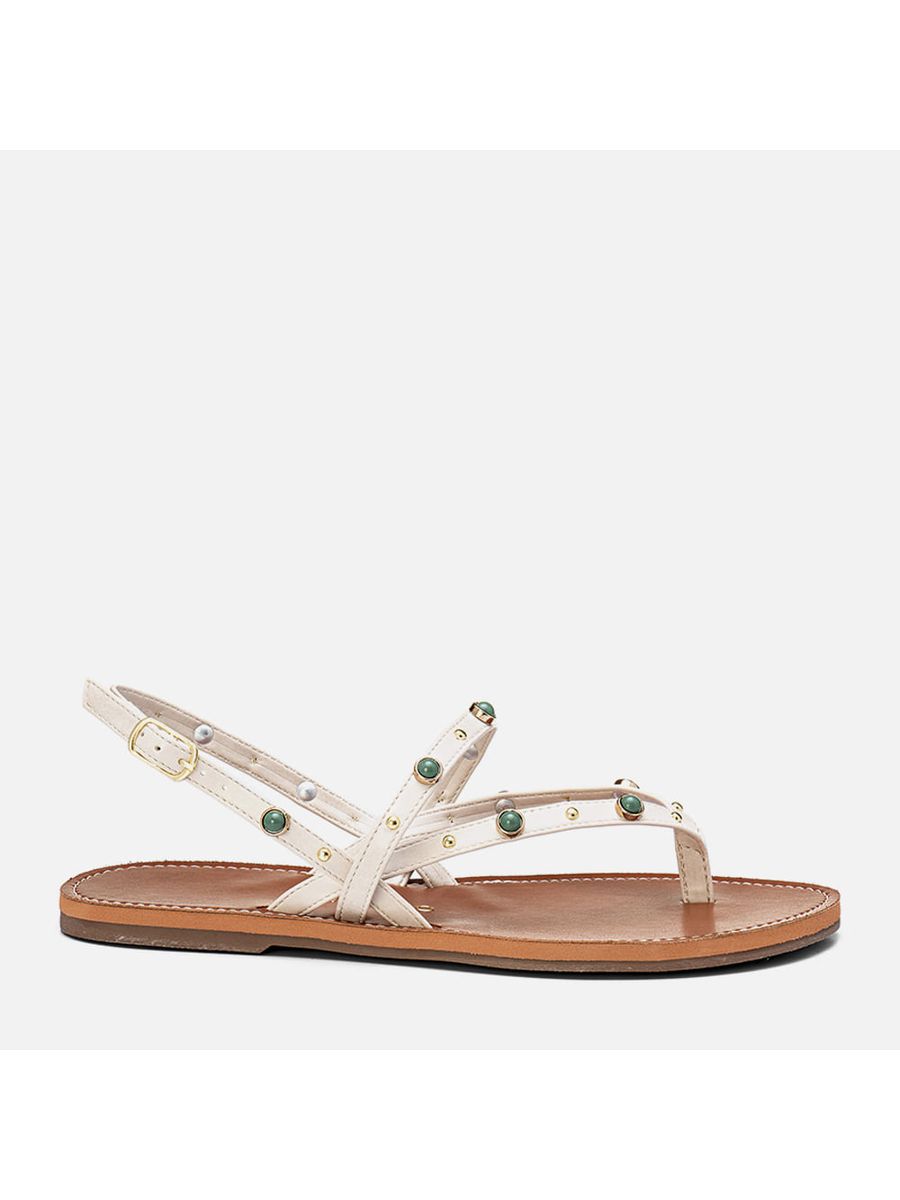 Rasteiras-flats Feminino Milano Off White 13837
