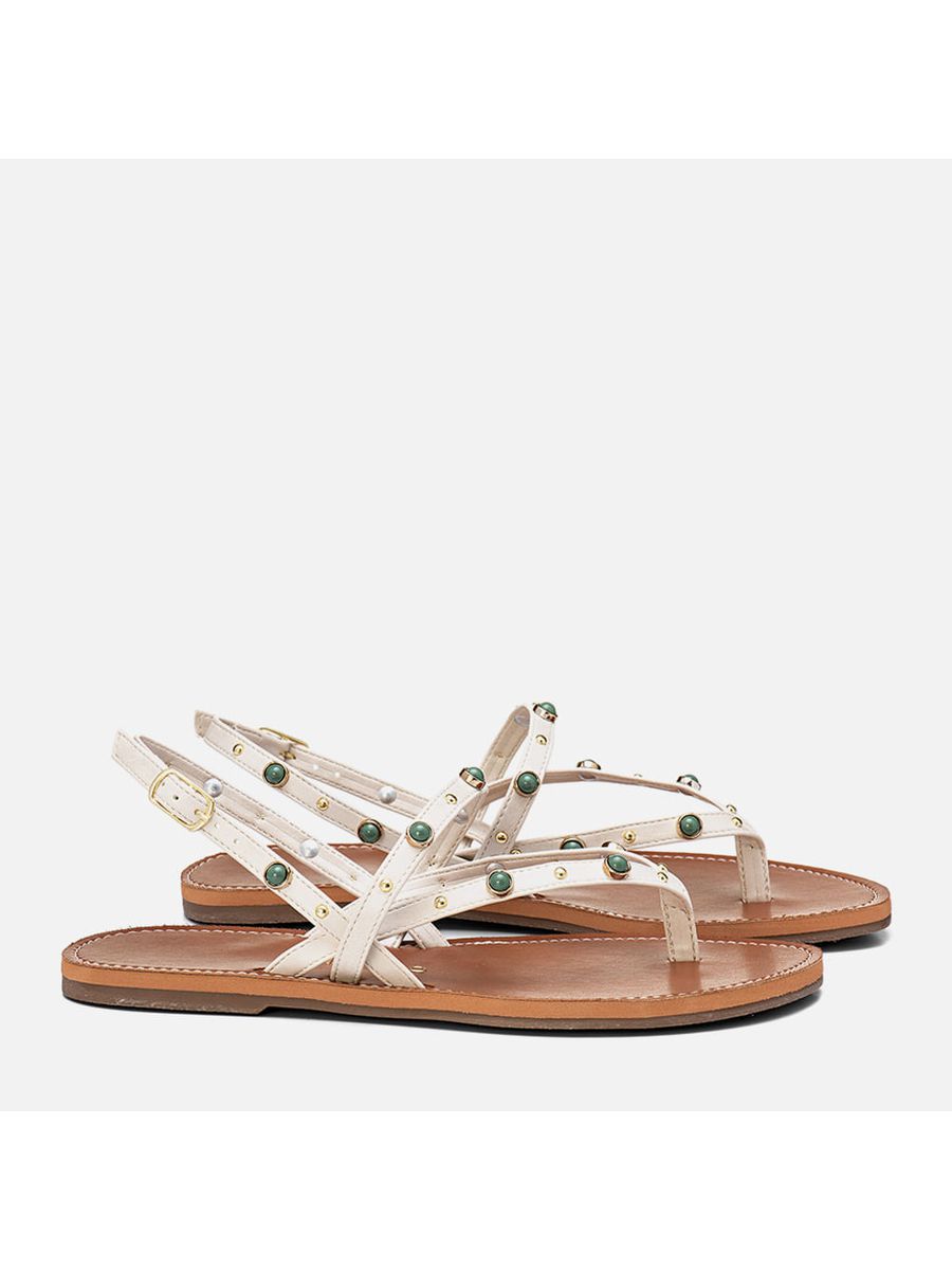 Rasteiras-flats Feminino Milano Off White 13837