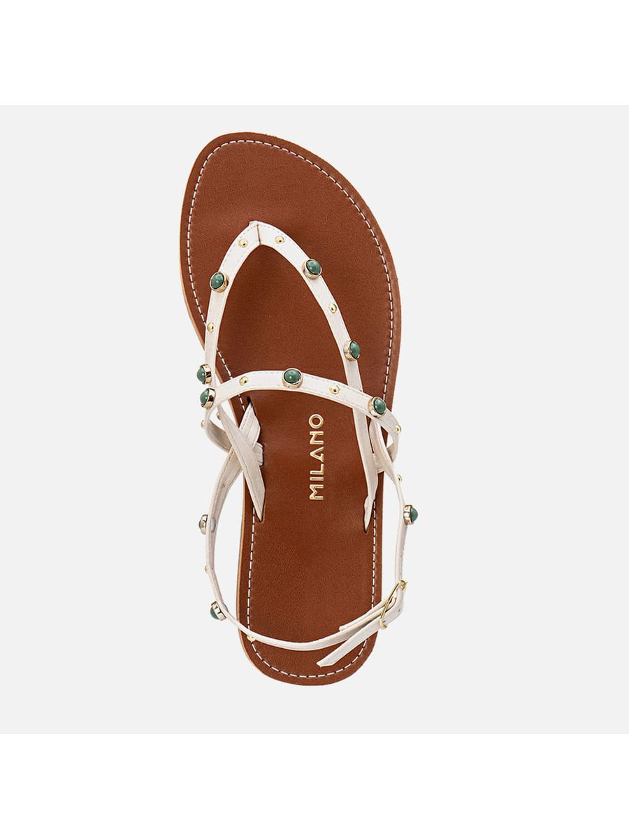 Rasteiras-flats Feminino Milano Off White 13837