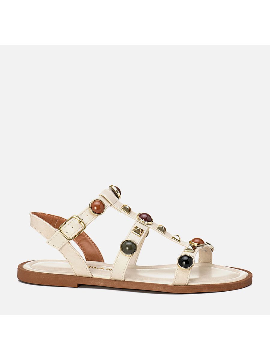 Rasteiras-flats Feminino Milano Off White 14132