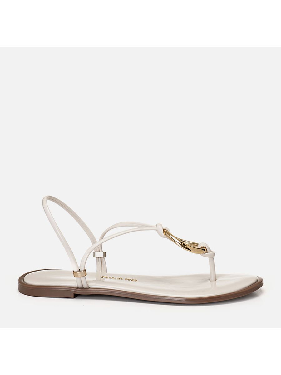 Rasteiras-flats Feminino Milano Off White 14219