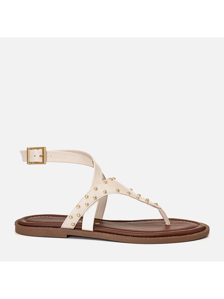 Rasteiras-flats Feminino Milano Off White 14221