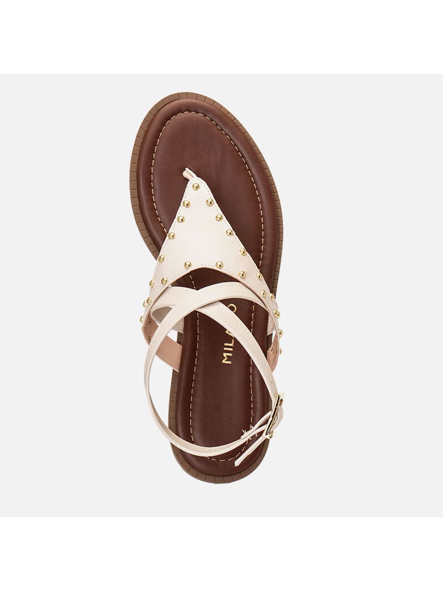 Rasteiras-flats Feminino Milano Off White 14221