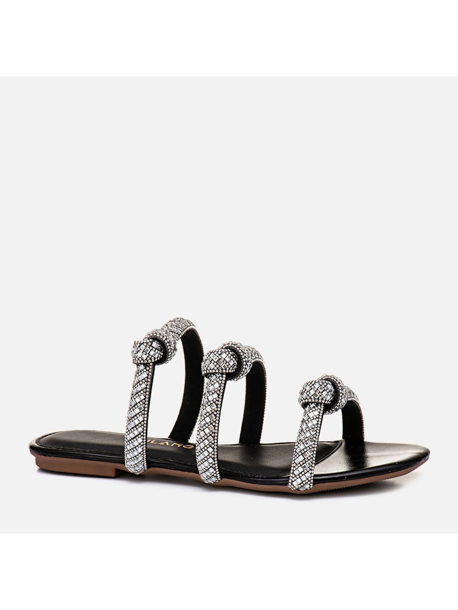 Rasteiras-flats Feminino Milano Preto 13086