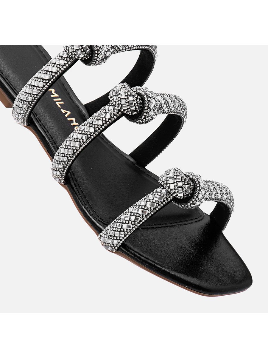Rasteiras-flats Feminino Milano Preto 13086