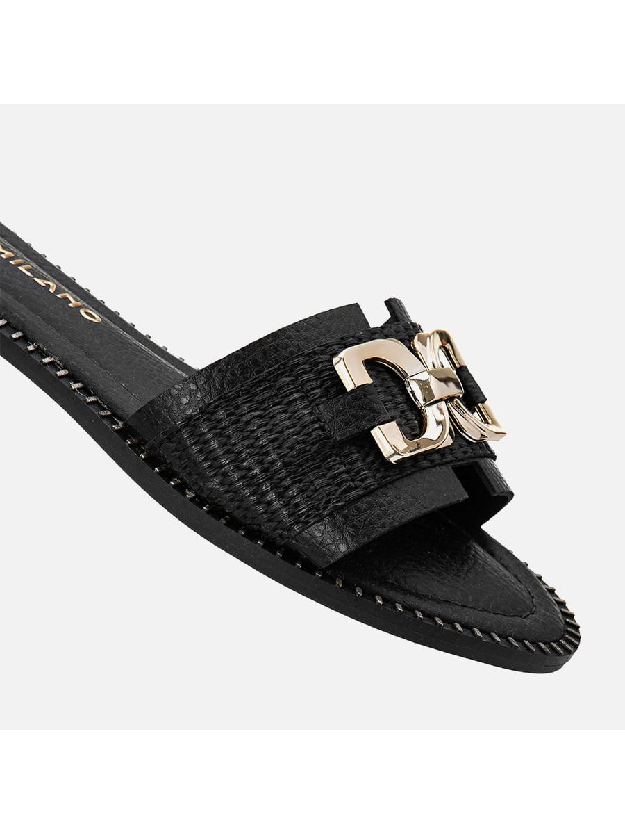 Rasteiras-flats Feminino Milano Preto 13700