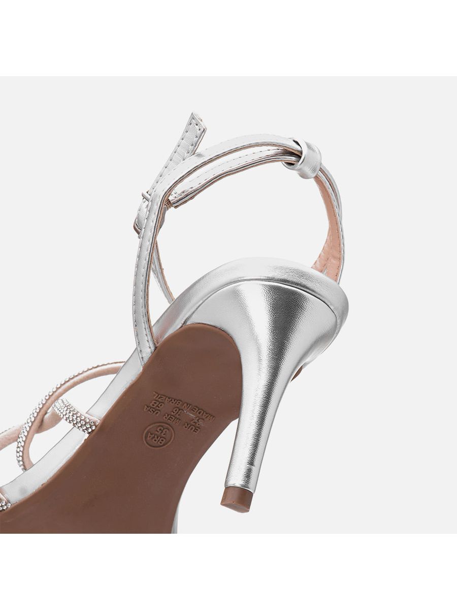 Sandália Feminino Milano Prata 13365