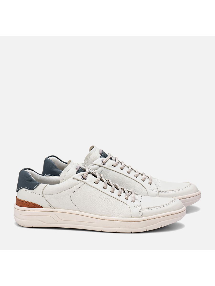 Sapatenis Masculino Milano Off White/marinho/pinhao 13427