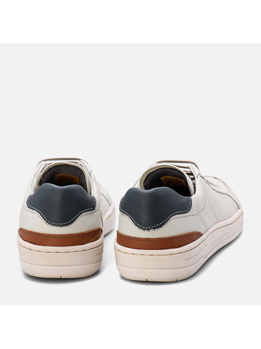 Sapatenis Masculino Milano Off White/marinho/pinhao 13427