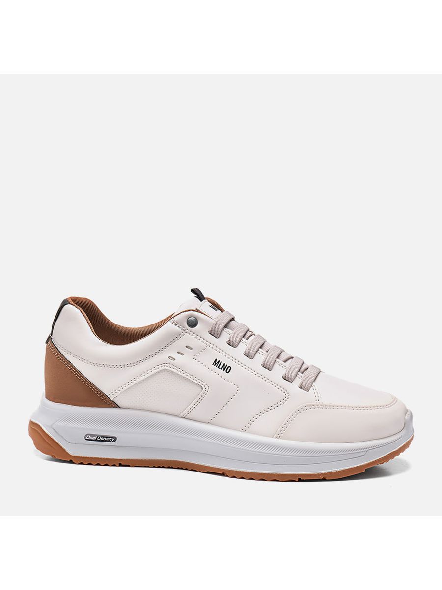 Tênis Casual Masculino Milano Off White/caramelo 14028