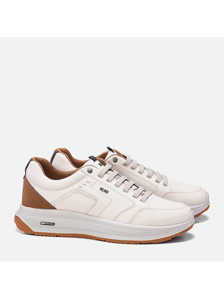 Tênis Casual Masculino Milano Off White/caramelo 14028