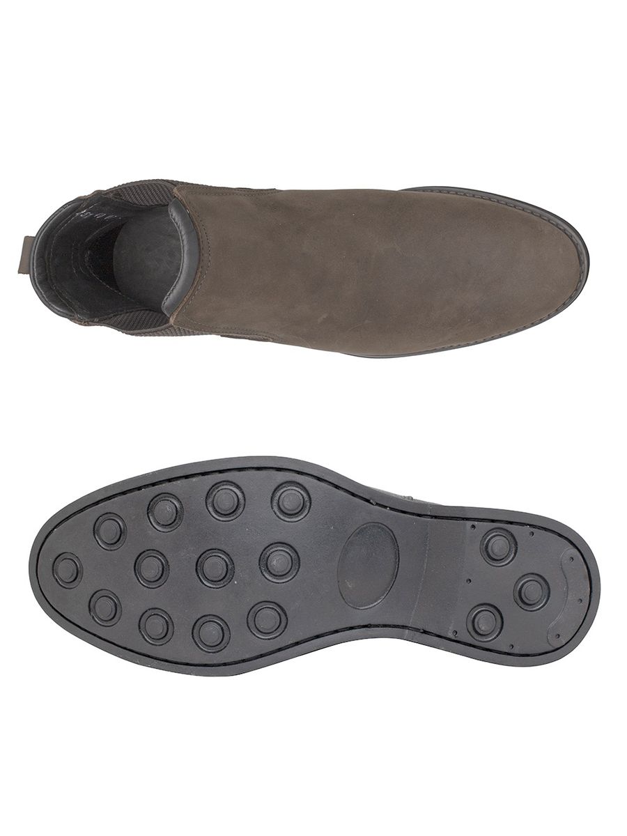 Botina Masculina Super Confortável com Solado Blaqueado em Couro Legítimo - LC252CF - Café CAFÉ/CAFÉ