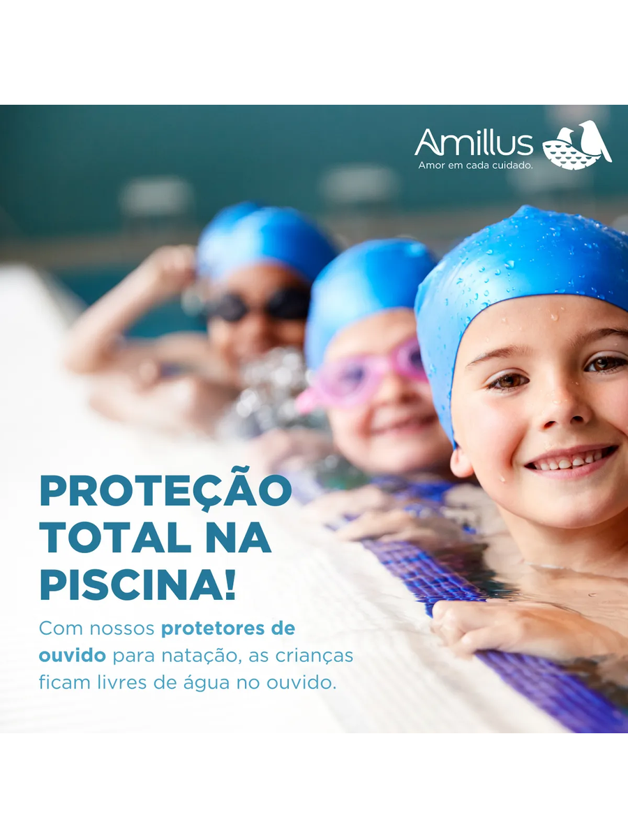  Protetores De Ouvidos Infantil Bebê Tampão Impermeável-60 Unidades .