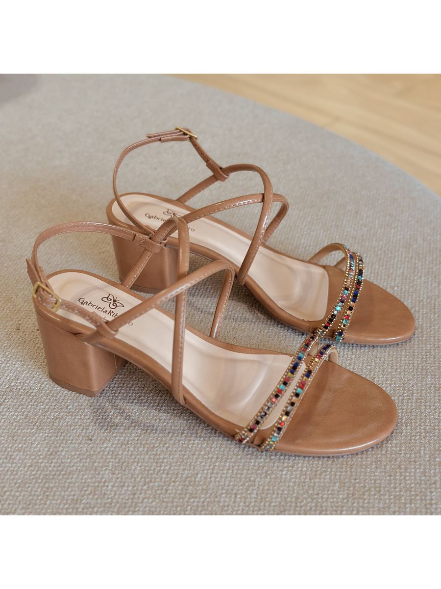 Sandália Camila Caramelo