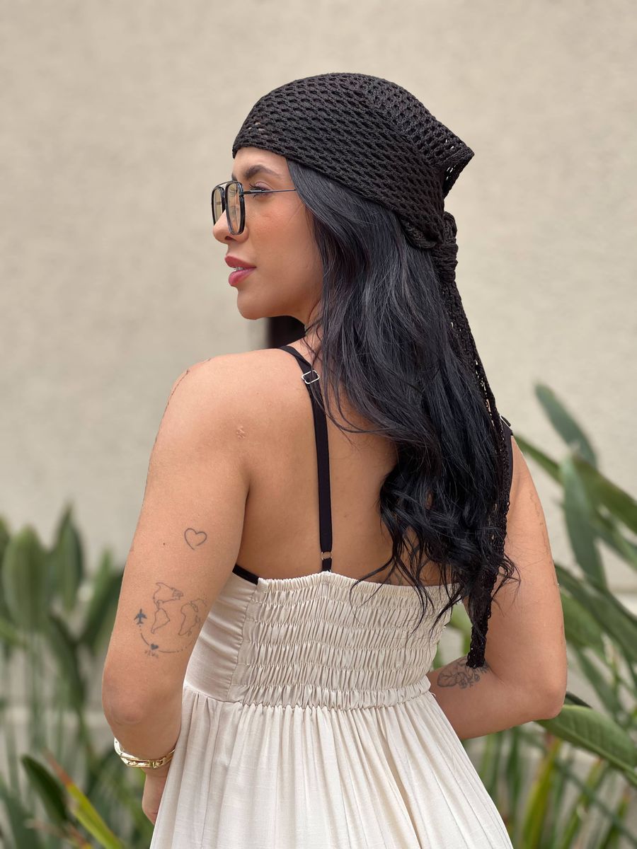 Lenço Em Linha Preto