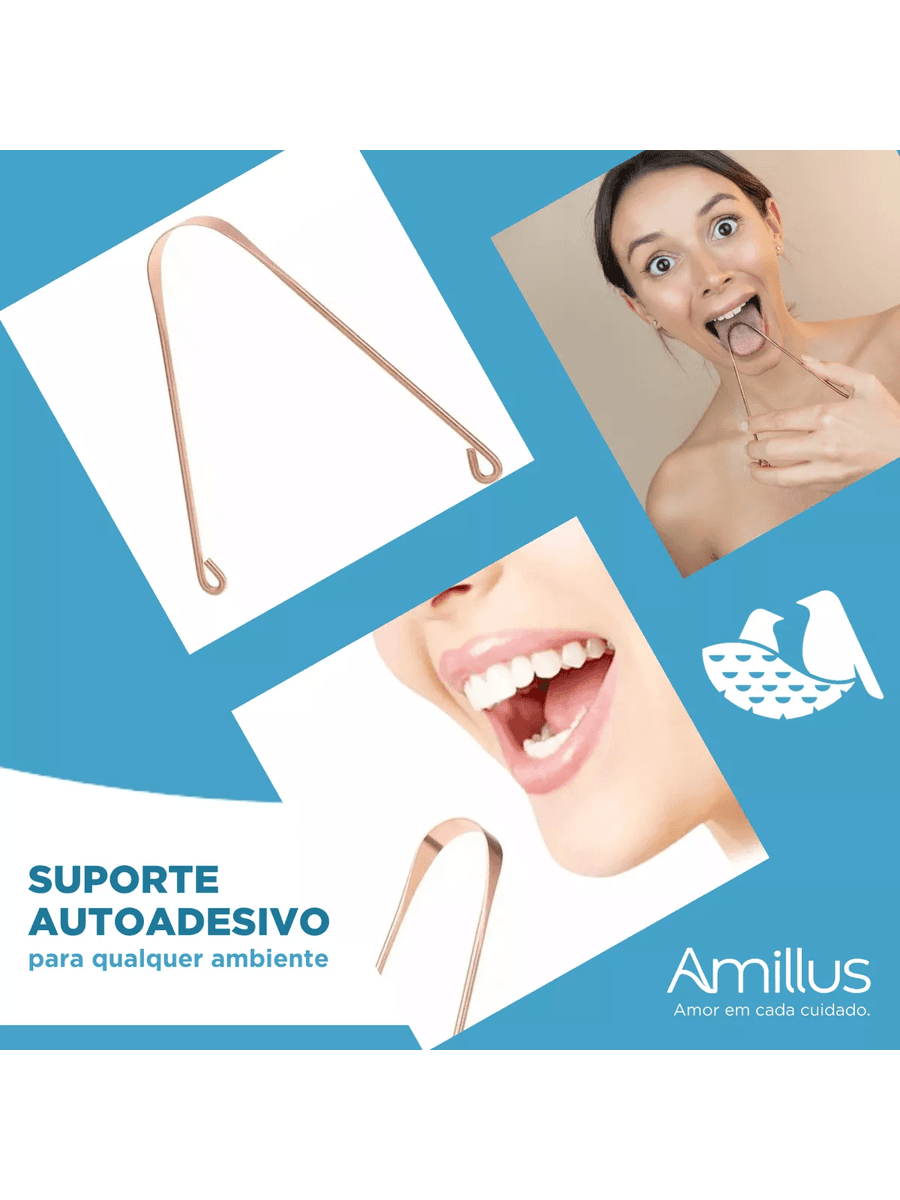 Raspador De Língua De Cobre-higiene Bucal Natural E Eficaz .