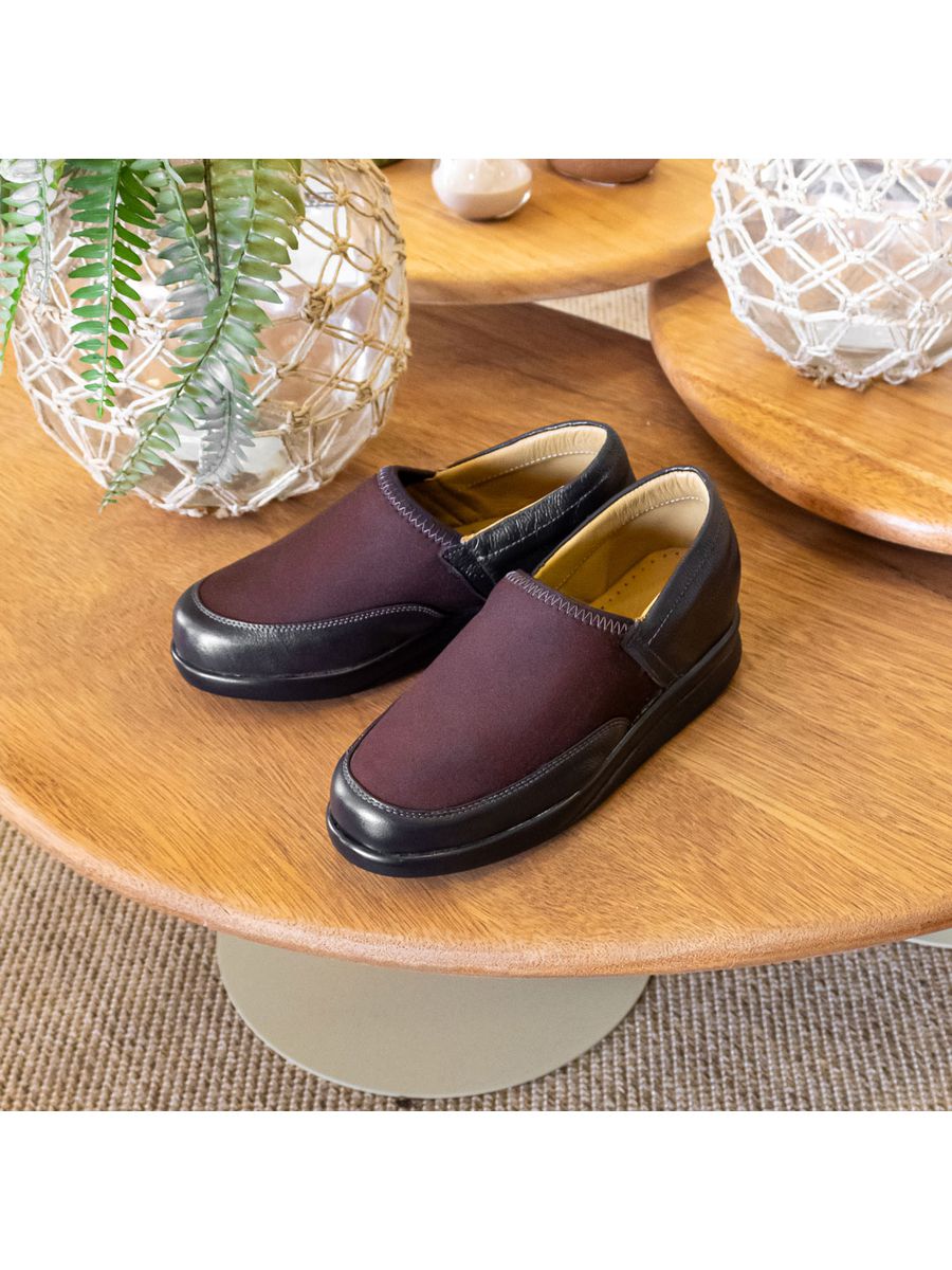SAPATO INDICADO PARA DIABÉTICOS COM NEOPRENE 51015 CAFÉ/CAFÉ