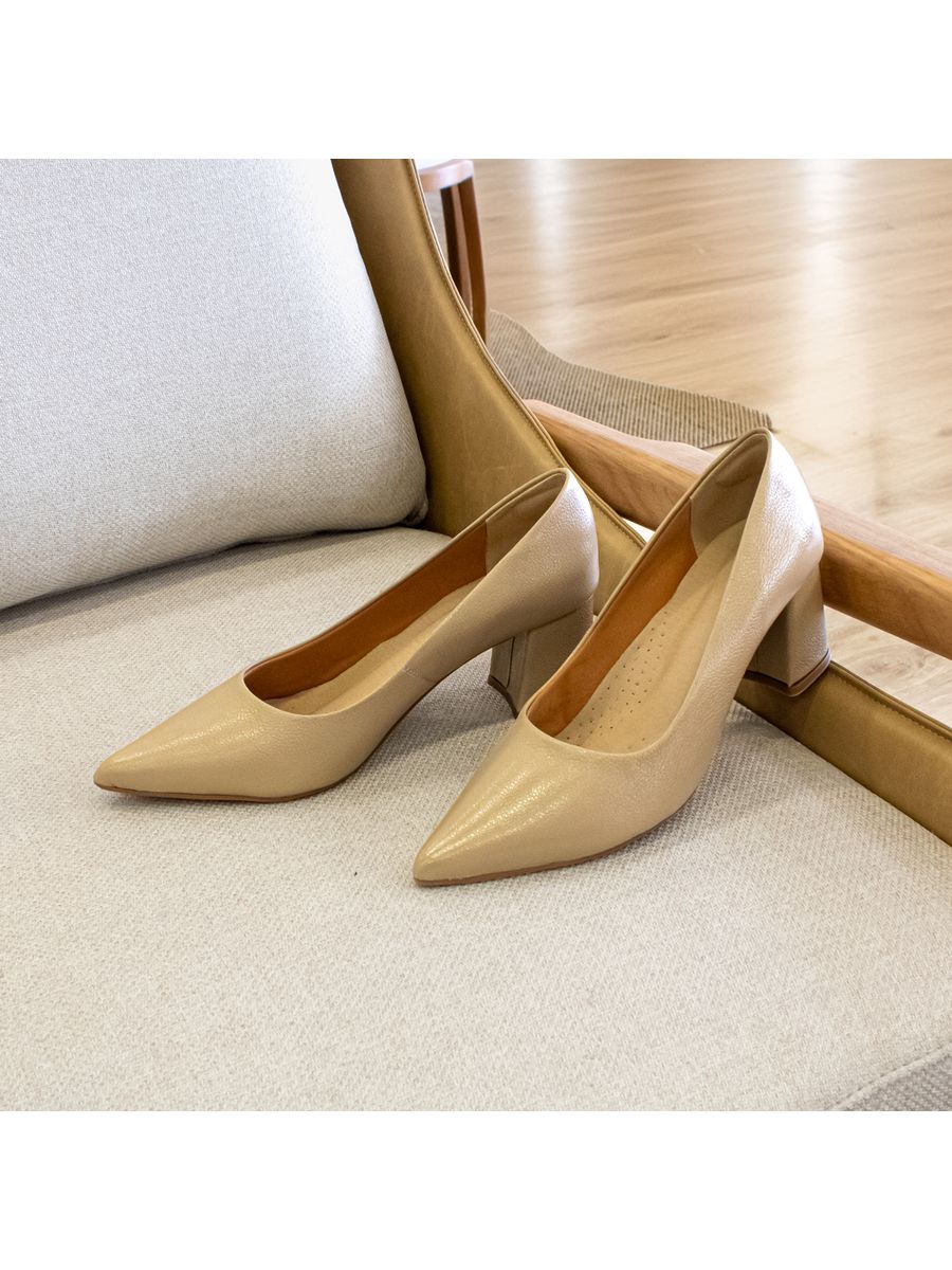 SAPATO SCARPIN DOCTOR PÉ EM COURO LEGÍTIMO - 6274P 8219 BAMBU