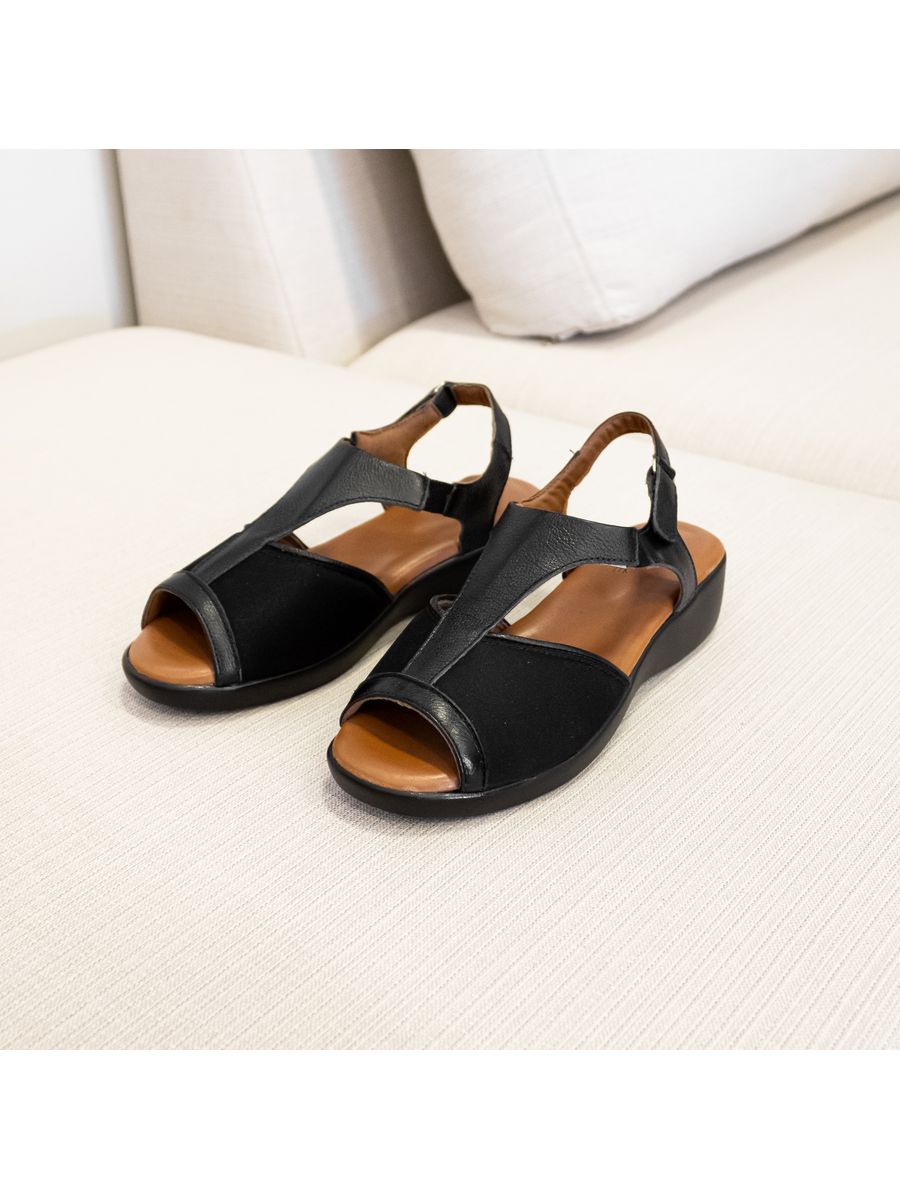 SANDÁLIA ANATÔMICA COM NEOPRENE PARA JOANETE - 194021 PRETO/PRETO
