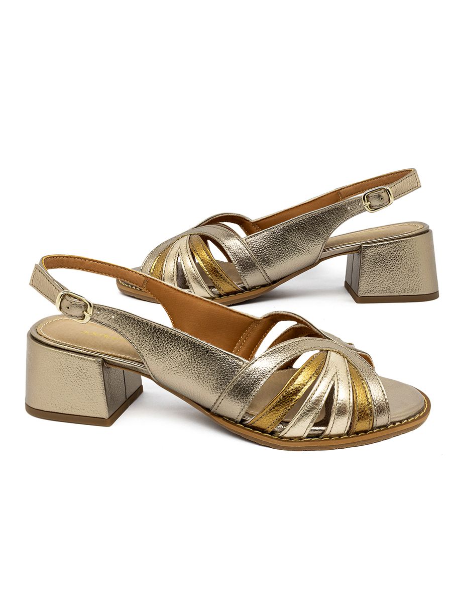 SANDÁLIA SOCIAL DOCTOR PÉ EM COURO LEGÍTIMO - 5439B 1441 PRATA VELHO/BRONZE/GLACE