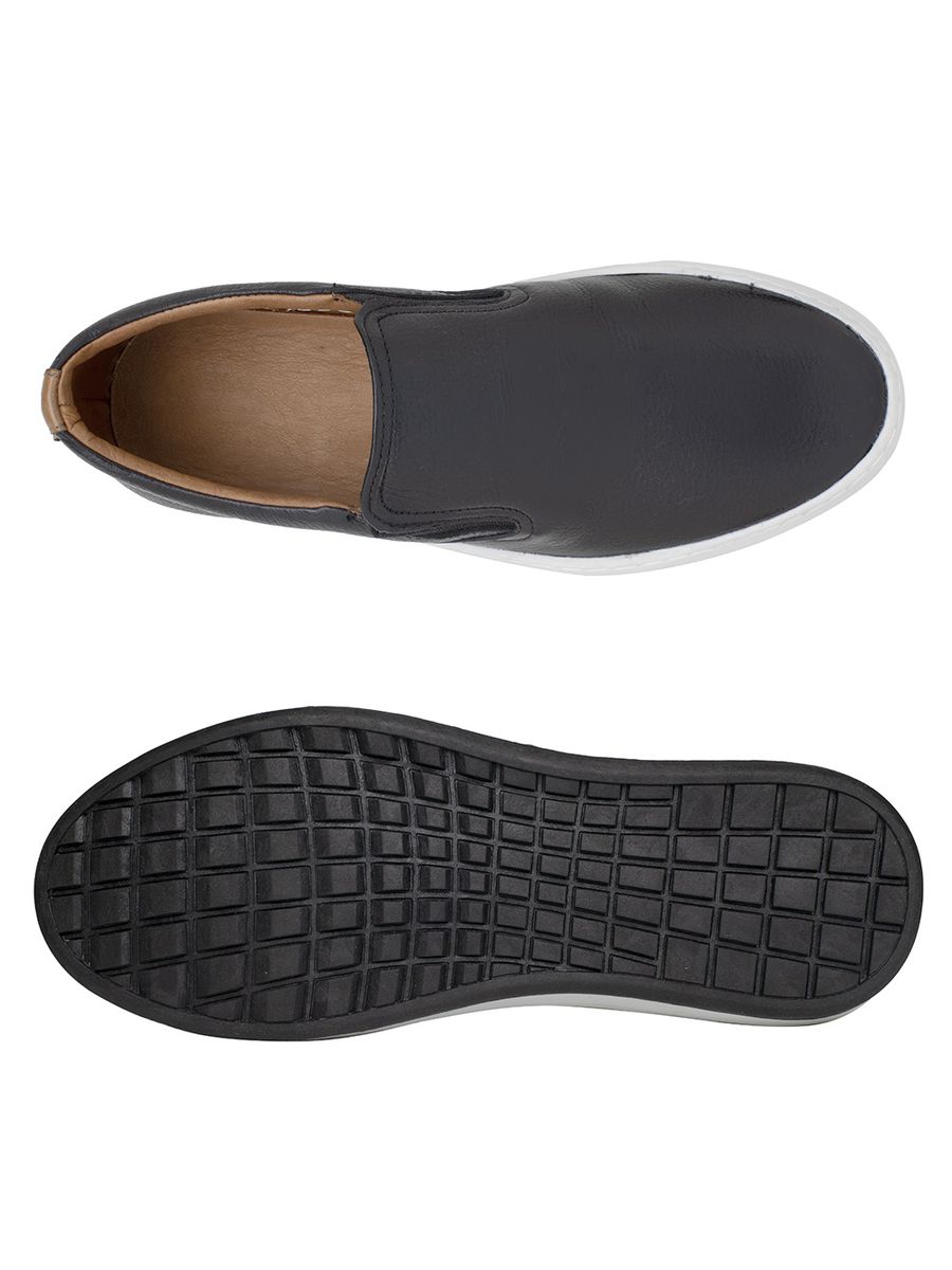 Sapatênis Masculino em Couro Legítimo - LC12051 - Preto PRETO