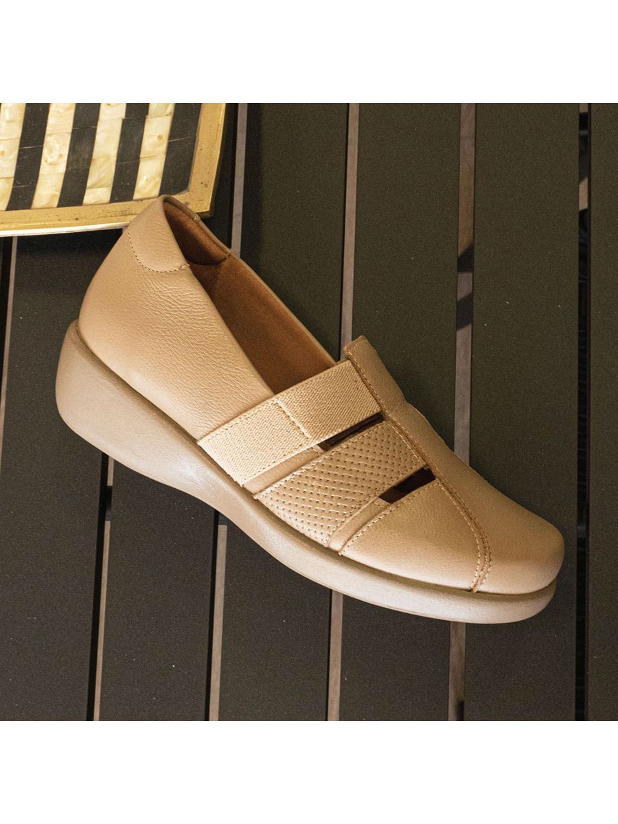 SAPATO DOCTOR PÉ EM COURO LEGÍTIMO ANATÔMICO - 193016 LIGHT TAN/LIGHT TAN