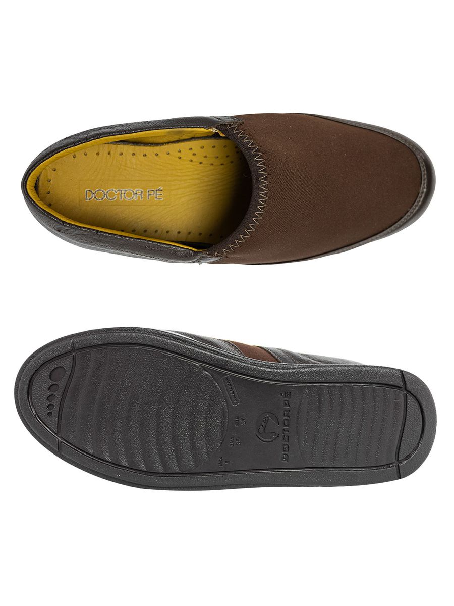 SAPATO INDICADO PARA DIABÉTICOS COM NEOPRENE 51015 CAFÉ/CAFÉ