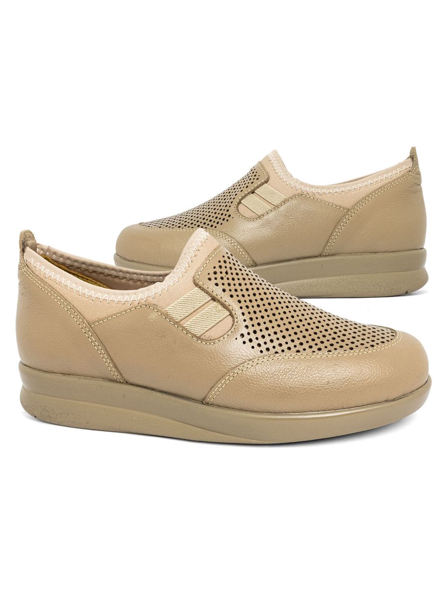 SAPATO INDICADO PARA PÉS DIABÉTICOS COM NEOPRENE - 51019 LIGHT TAN/CAPUCCINO