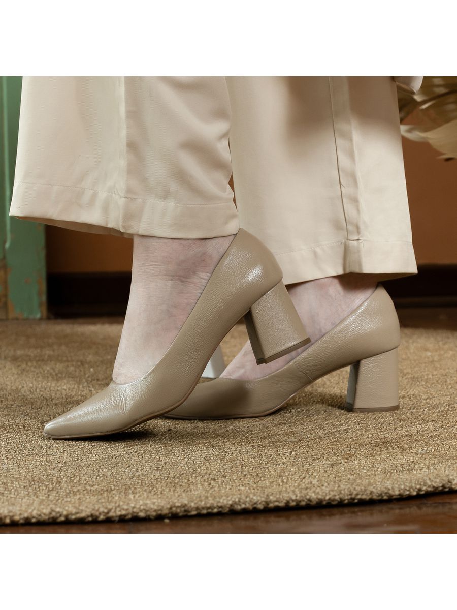 SAPATO SCARPIN DOCTOR PÉ EM COURO LEGÍTIMO - 6274P 8219 BAMBU