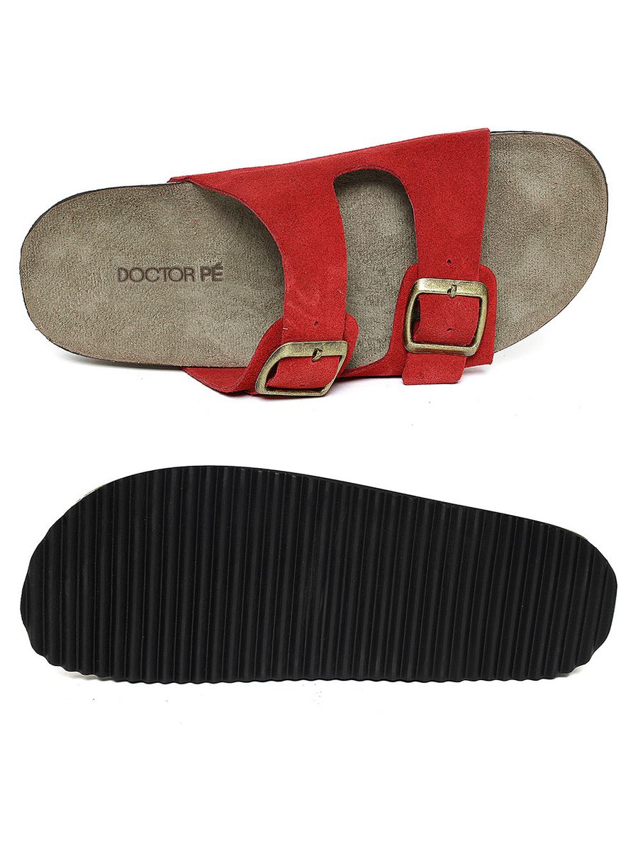 TAMANCO BIRKEN DOCTOR PÉ EM COURO LEGÍTIMO - Z500 VERMELHO VERMELHO