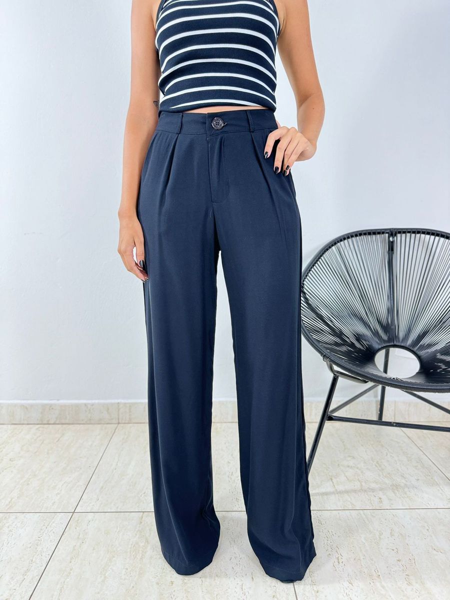 CALÇA PANTALONA VISCOLINHO PRETO