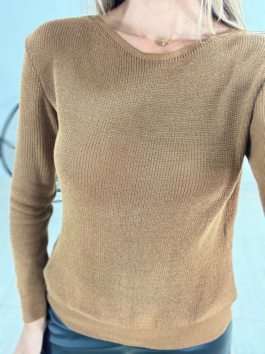 TRICOT BÁSICO MARROM