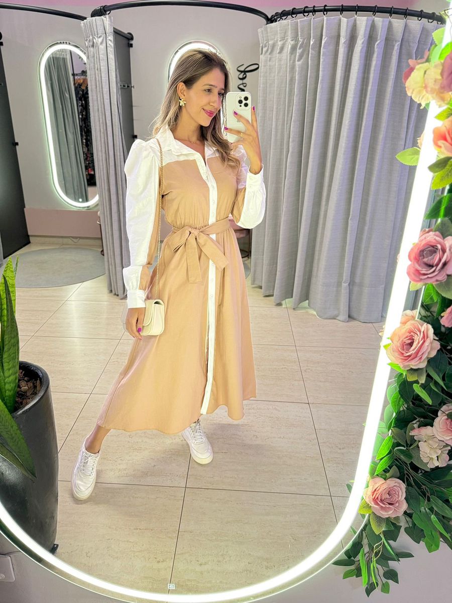 VESTIDO AGATHA NUDE/OFF