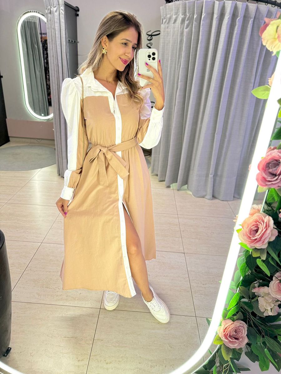 VESTIDO AGATHA NUDE/OFF