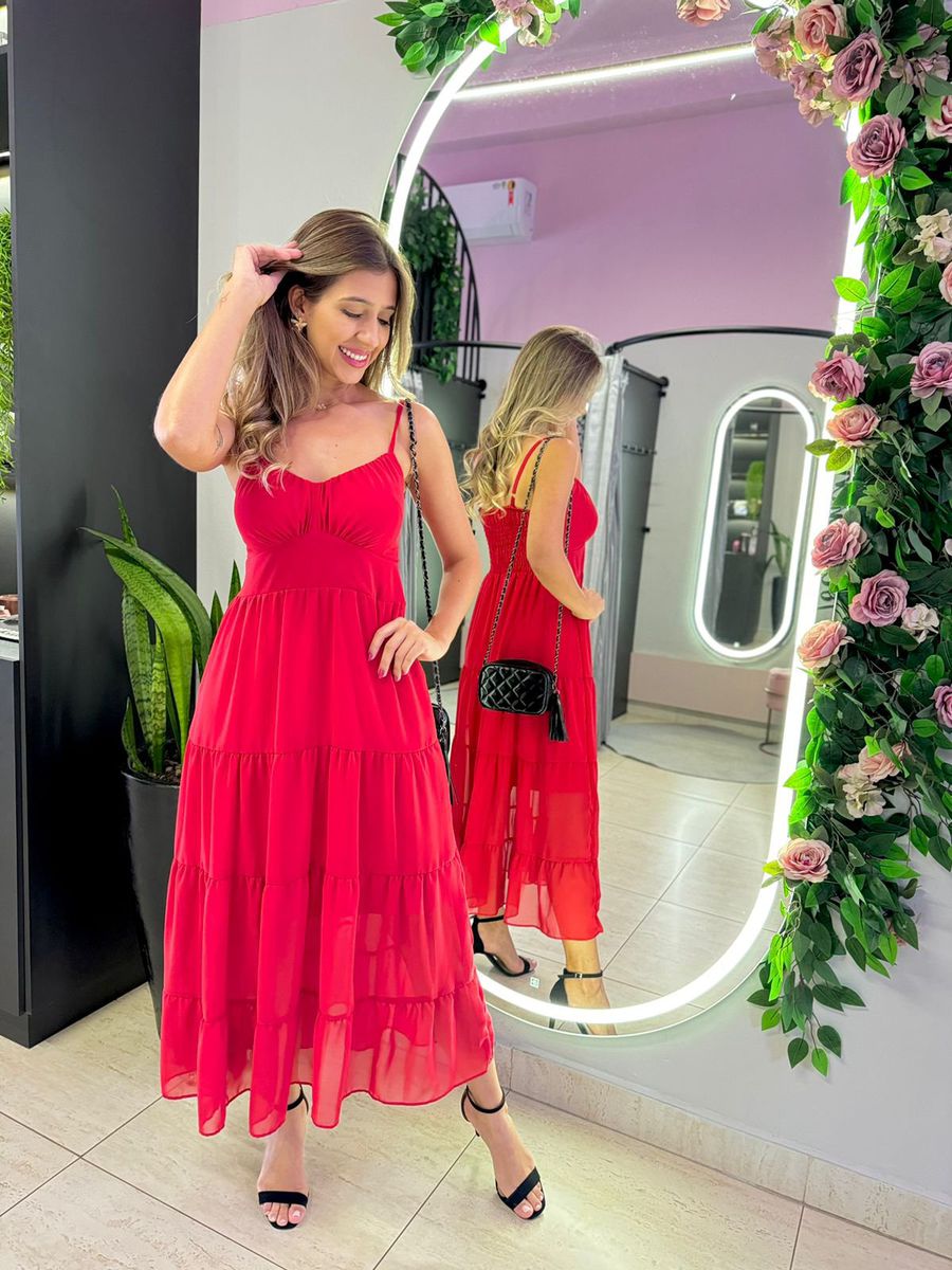 VESTIDO MIDI MIRIAN VERMELHO